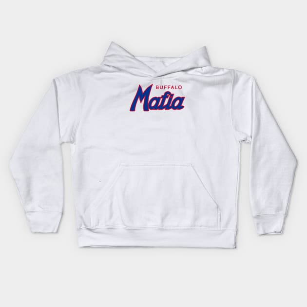 Buffalo Mafia - White Kids Hoodie by KFig21